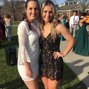 Tobi black lace dress